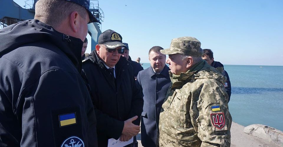 Бердянський порт відвідали начальник Генштабу, Міністр оборони та командувач ВМС України.
