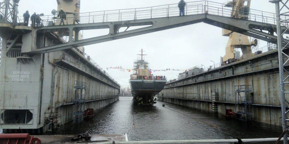 На “Северной верфи” спустили на воду корвет “Ретивый” для Чорноморського флоту Росії