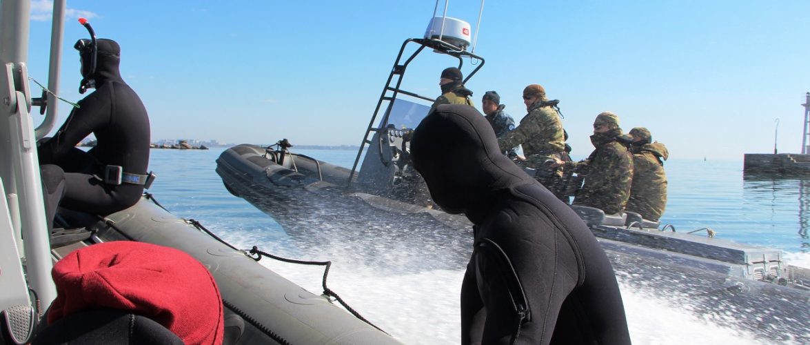 В акваторії Чорного моря флотські спецпризначенці протидіяли диверсійним силам і засобам противника