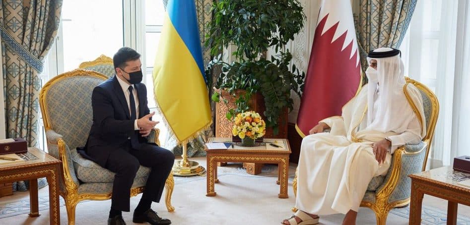 Президент України та Емір Катару обговорили обговорили перспективи будівництва LNG-терміналу та нарощування торгівлі