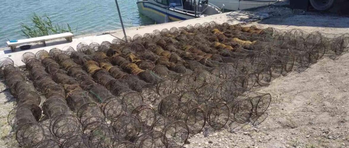 В акваторії Азовського моря водні поліцейські виявили близько 200 одиниць незаконних знарядь лову